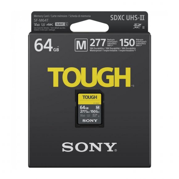 Карта памяти Sony TOUGH M SDXC 64GB  SF-M  UHS-II U3 V60 150/277 MB/s (SF-M64T)  