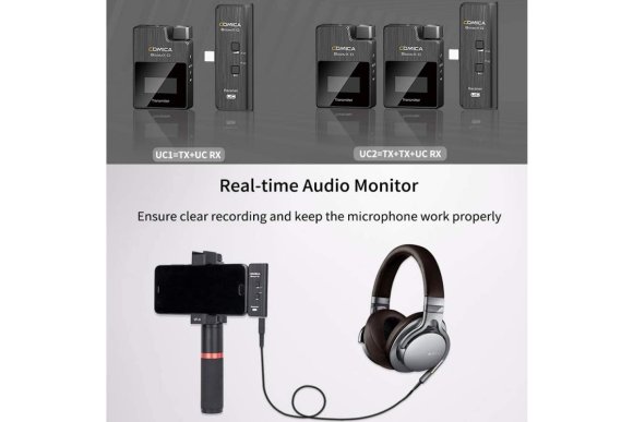 COMICA BoomX-D UC2 (RX UC+2TX) Микрофонная радиосистема для Android Type-C  COMICA BoomX-D UC2 (RX UC+2TX) Микрофонная радиосистема для Android Type-C