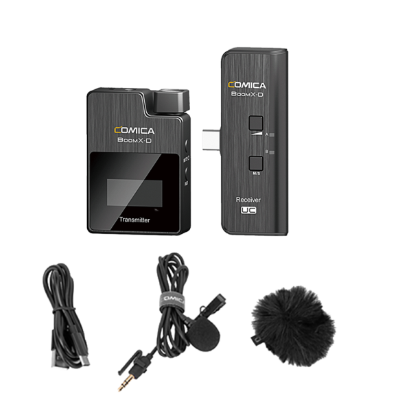 COMICA BoomX-D UC2 (RX UC+2TX) Микрофонная радиосистема для Android Type-C  COMICA BoomX-D UC2 (RX UC+2TX) Микрофонная радиосистема для Android Type-C
