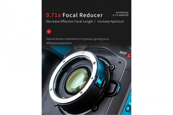 VILTROX EF-R3 (Переходное кольцо 0,71x Фокусный редуктор Speed Booster для объектива Canon EF, используемого на кинокамере RF Mount EOS C70 Red Komodo) VILTROX EF-R3 (Переходное кольцо 0,71x Фокусный редуктор Speed Booster для объектива Canon EF, используемого на кинокамере RF Mount EOS C70 Red Komodo)