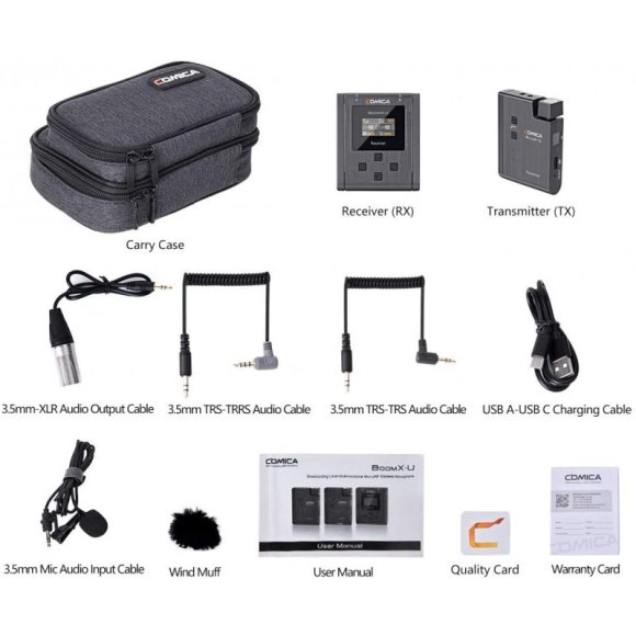 COMICA BoomX-U U1 (TX+RX) Микрофонная радиосистема COMICA BoomX-U U1 (TX+RX) Микрофонная радиосистема