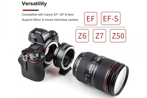 VILTROX EF-Z (Переходное кольцо для объективов серии Canon EF и EF-S YF на Nikon Z крепление камеры) VILTROX EF-Z (Переходное кольцо для объективов серии Canon EF и EF-S YF на Nikon Z крепление камеры)