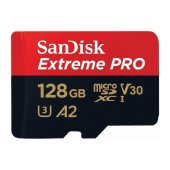 Sandisk 128GB MicroSDXC Extreme PRO with adapter (200R/140W)