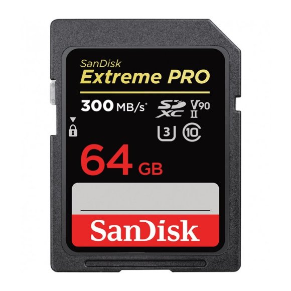 SanDisk Extreme Pro SDXC UHS-II V90 U3 300/260 MB/s 64GB 