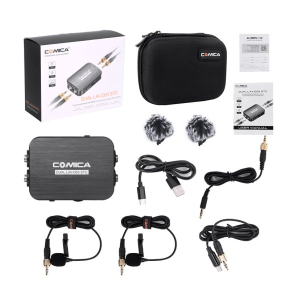COMICA CVM-DUAL.LAV-D03 STC Двойной петличный микрофон COMICA CVM-DUAL.LAV-D03 STC Двойной петличный микрофон