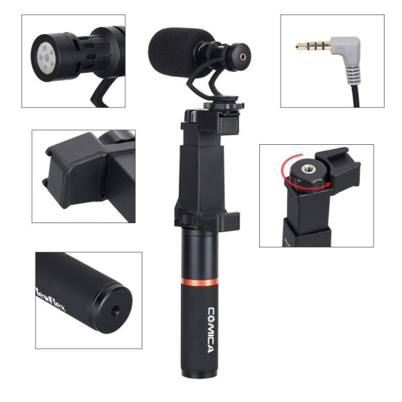 COMICA CVM-VM10-K1 Микрофон для смартфона с рукояткой COMICA CVM-VM10-K1 Микрофон для смартфона с рукояткой