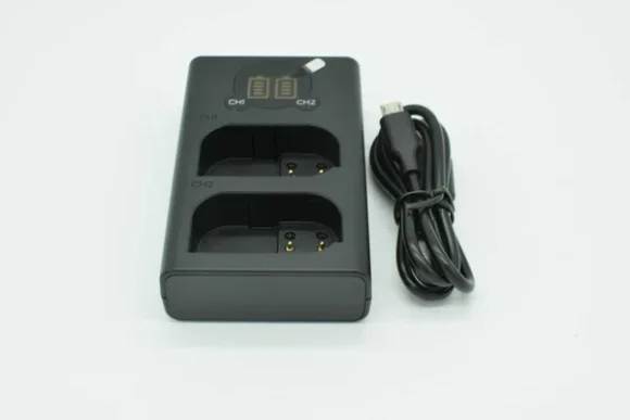 Двойное зарядное устройство DL-DMW BLK22 Micro и C Type USB Charger с инфо индикатором 