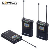 Двойная петличная радиосистема COMICA CVM-WM100 Plus(A) [RX+TX+TX] UHF