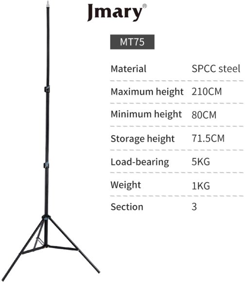Jmary MT-75 штатив-трипод для фото/видеокамер, смартфонов  Jmary MT-75 штатив-трипод для фото/видеокамер, смартфонов