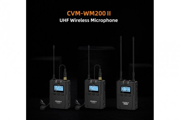 COMICA CVM-WM200II (A) 2TX+RX UHF Metal Wireless Microphone 