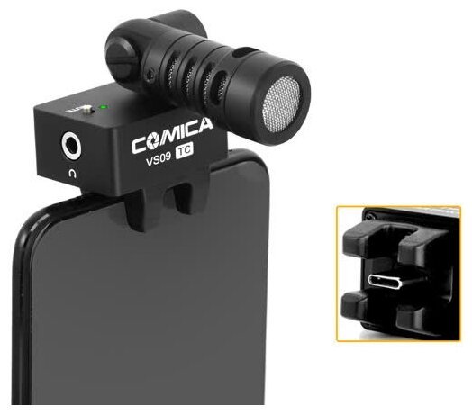 COMICA CVM-VS09 TC микрофон для смартфона Type-C  COMICA CVM-VS09 TC микрофон для смартфона Type-C