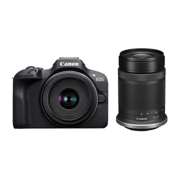 Фотоаппарат Canon EOS R100 kit 18-45 IS STM + 55-210mm Фотоаппарат Canon EOS R100 kit 18-45 IS STM + 55-210mm