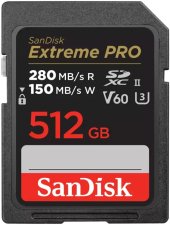 Карта памяти 512Gb SanDisk Extreme Pro SDXC UHS-II U3 V60 280/150 MB/s