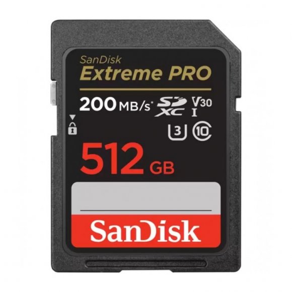  SanDisk 512GB Extreme Pro SDXC UHS-I 200/140 MB/s (SDSDXXD-512G) 