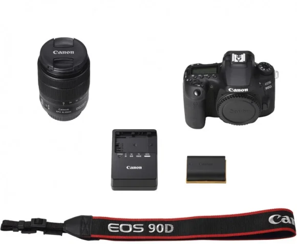 Фотоаппарат Canon EOS 90D Kit EF-S 18-135mm f/3.5-5.6 IS USM, черный   