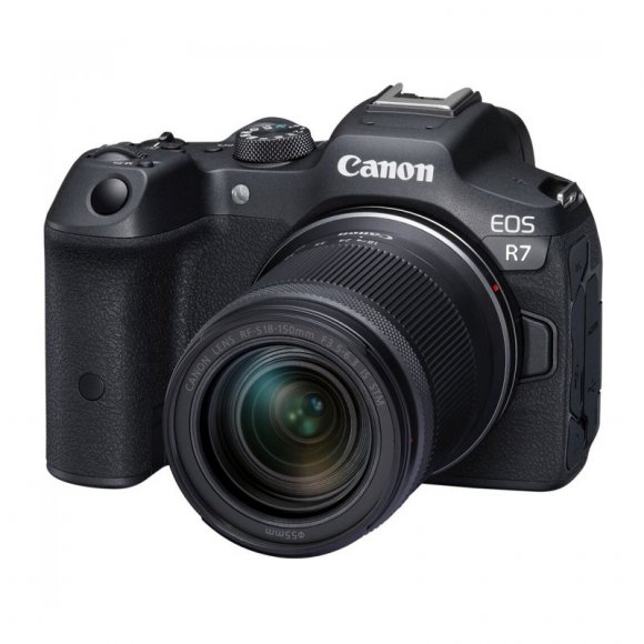 Фотоаппарат Canon EOS R7 KIT RF-S 18-150mm f/3.5-6.3 IS STM + адаптер EOS R, чёрный (Меню на русском языке) 
