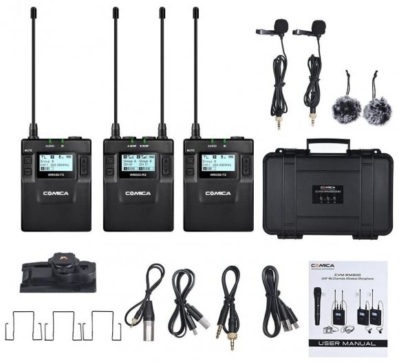 COMICA CVM-WM300A (TX+TX+RX ) беспроводная микрофонная радиосистема COMICA CVM-WM300A (TX+TX+RX ) беспроводная микрофонная радиосистема