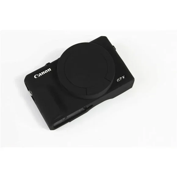 Силиконовый чехол для фотоаппарата Canon PowerShot G7X Mark II и III, чёрный 