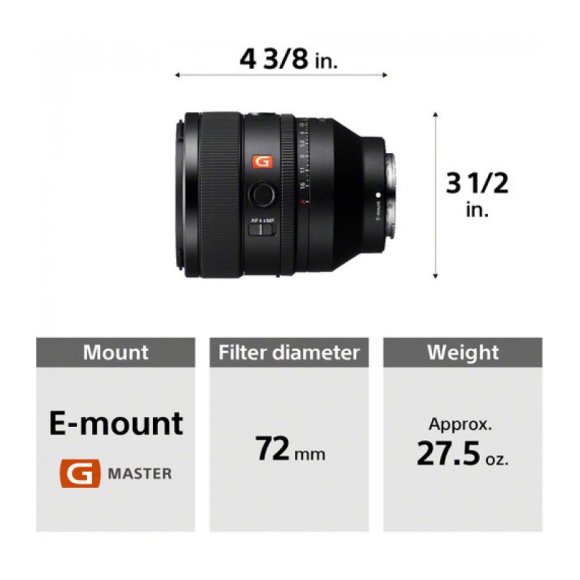 Объектив Sony FE 50mm f/1.2 GM, чёрный Объектив Sony FE 50mm f/1.2 GM, чёрный