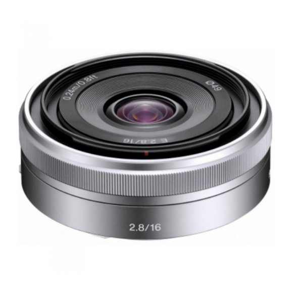 Объектив Sony E 16mm f/2.8, серебристый Объектив Sony E 16mm f/2.8, серебристый