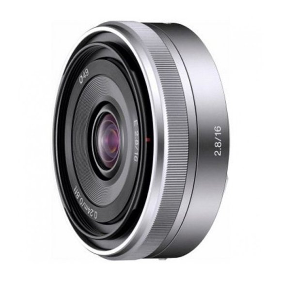 Объектив Sony E 16mm f/2.8, серебристый Объектив Sony E 16mm f/2.8, серебристый
