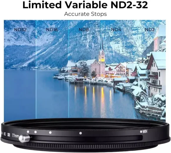 Фильтр K&F 2в1 77mm Nano X CPL+Variable Fader NDX ND2-ND32, поляризационный, переменный нейтрально серый Фильтр K&F 2в1 77mm Nano X CPL+Variable Fader NDX ND2-ND32, поляризационный, переменный нейтрально серый
