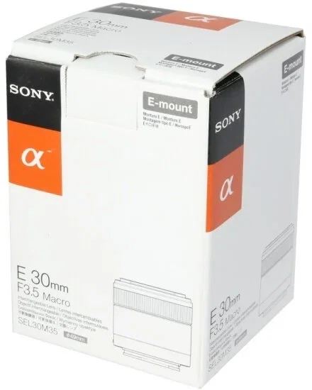 Объектив Sony E 30mm f/3.5 Macro, серебристый 
