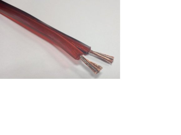 Акустический кабель OFC HI-FI Standard SCT-04 TC  2 x 1.00мм2 медный луженный красно-черный прозрачный 