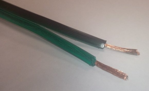 Акустический кабель OFC HI-FI Standard SCT-10 TC  2 x 1.50мм2 медный луженный зелено-черный прозрачный 