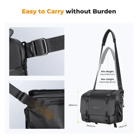 Сумка K&F Concept Urban Wander 10 Sling, чёрная Сумка K&F Concept Urban Wander 10 Sling, чёрная