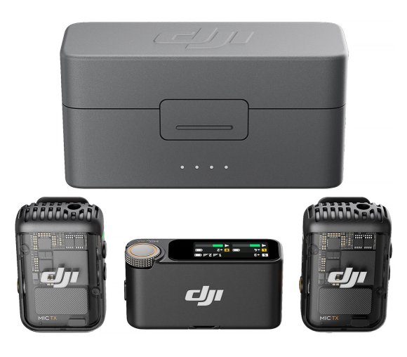 Беспроводной микрофон DJI Mic 2, 2 TX + 1 RX + зарядный кейс, 3.5 мм, USB-C, Lightning 